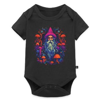 Fantasy Mushroom | Forest | Nature | Goa Festival - Baby Premium short-sleeve bodysuit - black - Front