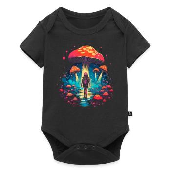 Fantasy Mushroom | Forest | Nature | Goa Festival - Baby Premium short-sleeve bodysuit - black - Front