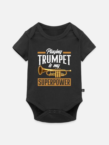 Trompete Trompeter Trompeten Spieler - Baby Premium Kurzarmbody - Schwarz