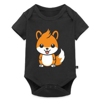 Humour petit écureuil - Body à manches courtes Premium Bébé - noir - Devant