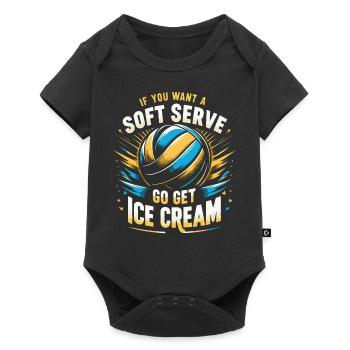 Joueur de volley-ball Volley-ball de plage Joueur de volley-ball S - Body à manches courtes Premium Bébé - noir - Devant