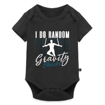 Aerialist I Do Random Gravity Checks Aerial Hoop - Baby Premium short-sleeve bodysuit - black - Front