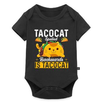 Tacocat spelled backwards is Tacocat - Baby Premium short-sleeve bodysuit - black - Front