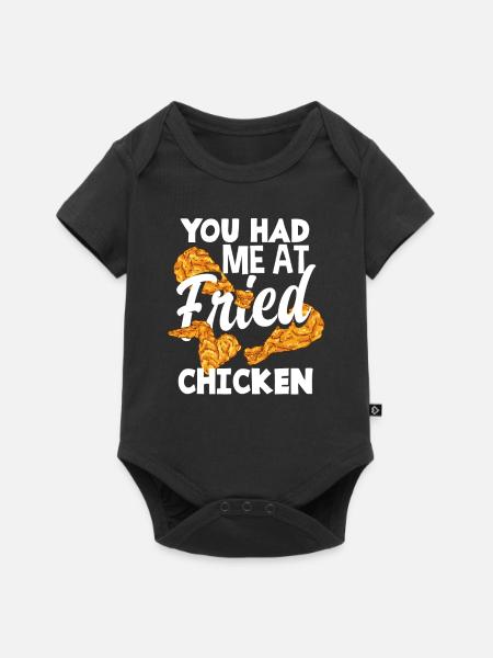Fried Chicken - Baby Premium Kurzarmbody - Schwarz
