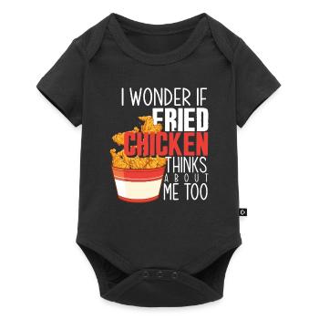 Poulet frit cadeau dicton - Body à manches courtes Premium Bébé - noir - Devant