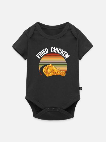 Fried Chicken Retro - Baby Premium Kurzarmbody - Schwarz