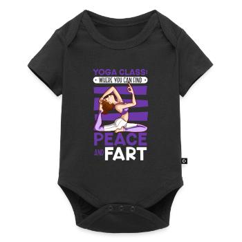 Yoga, Pleine conscience, Pratique, Méditation, Manifestation - Body à manches courtes Premium Bébé - noir - Devant