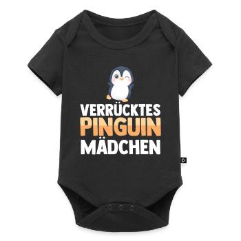 Pinguin - Baby Premium Kurzarmbody - Schwarz - Vorne