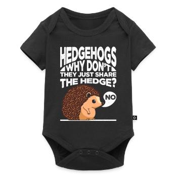 T-shirt hérisson mignon - Body à manches courtes Premium Bébé - noir - Devant