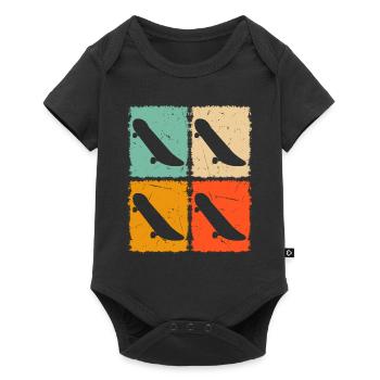 Retro Skateboarding Skateboarders Retro Skateboards - Baby Premium short-sleeve bodysuit - black - Front