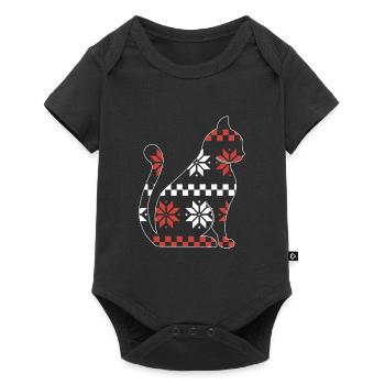 Cat Domestic Cat Shorthair Maine Coon Christmas - Baby Premium short-sleeve bodysuit - black - Front