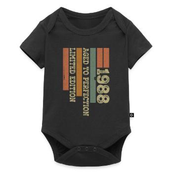 1988 Cadeau Anniversaire Vintage Rétro Né en 1988 - Body à manches courtes Premium Bébé - noir - Devant