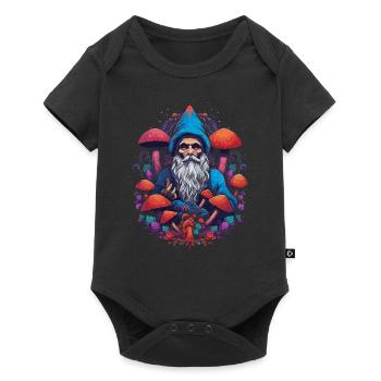 Fantasy Mushroom | Forest | Nature | Goa Festival - Baby Premium short-sleeve bodysuit - black - Front