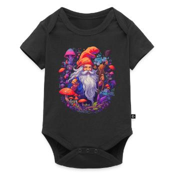 Christmas | Fantasy | Mushroom | Forest | Goa - Baby Premium short-sleeve bodysuit - black - Front