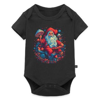 Christmas | Fantasy | Mushroom | Forest | Goa - Baby Premium short-sleeve bodysuit - black - Front