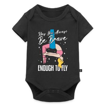 Aerialist May You Always Be Brave Loves Acrobatic - Baby Premium short-sleeve bodysuit - black - Front
