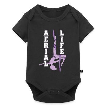 La vie aérienne aime les acrobates aériens en soie - Body à manches courtes Premium Bébé - noir - Devant