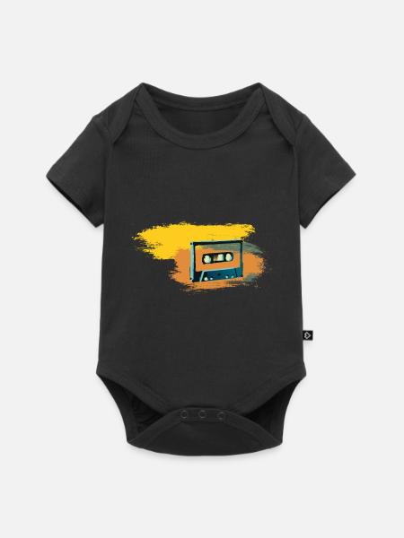 Kassette - Baby Premium Kurzarmbody - Schwarz