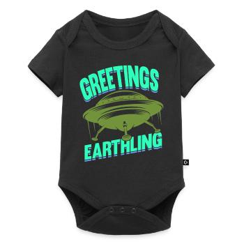 Alien, UFO, UAP, Space, Space Flying Object - Baby Premium short-sleeve bodysuit - black - Front