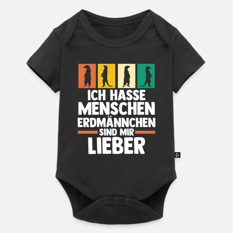 Erdmännchen - Baby Premium Kurzarmbody - Schwarz