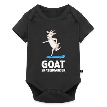 GOAT Skateboarder - Skateboard Drôle GOAT - Body à manches courtes Premium Bébé - noir - Devant