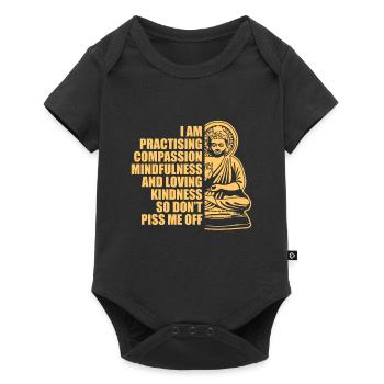 Méditation méditer Zen Yoga cadeau - Body à manches courtes Premium Bébé - noir - Devant