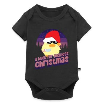 Buck for Christmas Ente mit Messer Duck with Knife - Baby Premium short-sleeve bodysuit - black - Front