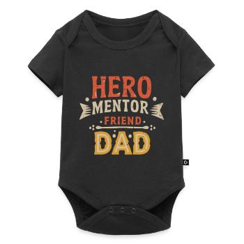 Héros Mentor Ami Papa - Body à manches courtes Premium Bébé - noir - Devant