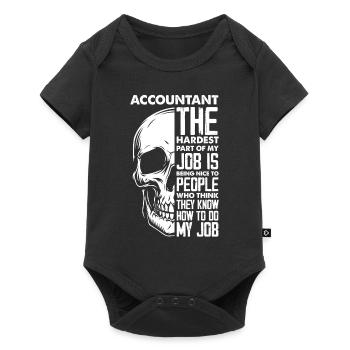 Lustiges Steuerberater Buchhalter Geschenk - Baby Premium Kurzarmbody - Schwarz - Vorne