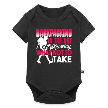 Backpacking Backpacking Is The Art Of Knowing - Baby Premium short-sleeve bodysuit - black - Front