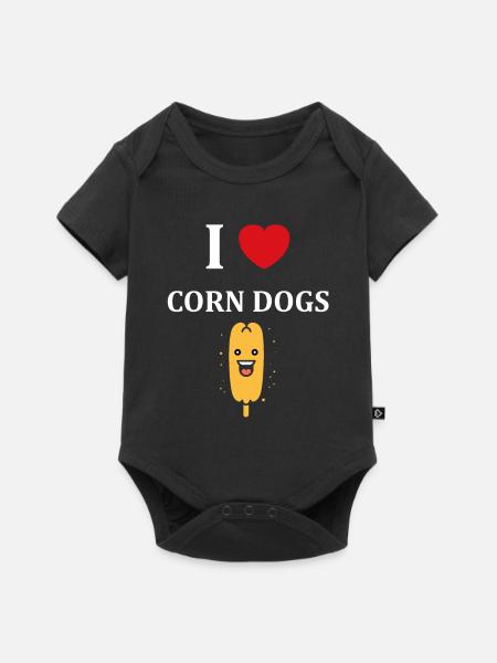 Mais Hundefutter - Baby Premium Kurzarmbody - Schwarz