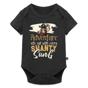 Sailors Sea Shanty Singing Ship Adventures - Baby Premium Kurzarmbody - Schwarz - Vorne