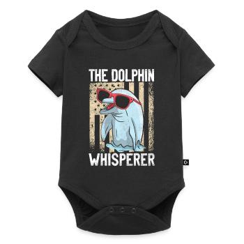 Dolphin American Flag The Dolphin - Baby Premium short-sleeve bodysuit - black - Front