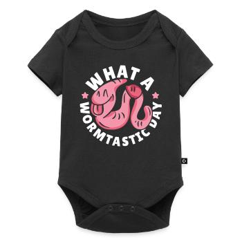 Quel élevage de vers de jour wormtastique - Body à manches courtes Premium Bébé - noir - Devant