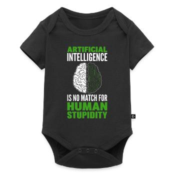 Data Robot AI Computer Science Machine Learning - Baby Premium short-sleeve bodysuit - black - Front