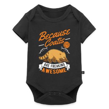 Coati Cadeau Malle Ours Coati - Body à manches courtes Premium Bébé - noir - Devant