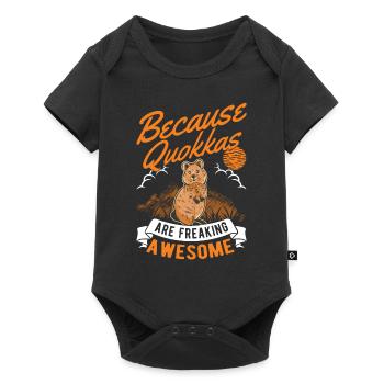 Quokka Gift Kangourou à queue courte - Body à manches courtes Premium Bébé - noir - Devant