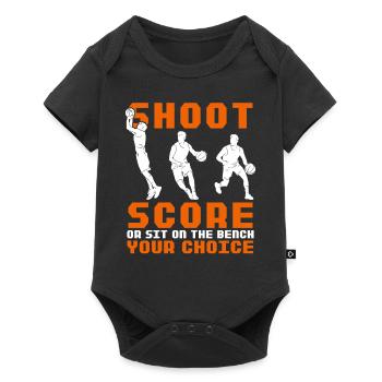Shoot Score Your Choice Basketball Coach Funny Gam - Baby Premium Kurzarmbody - Schwarz - Vorne