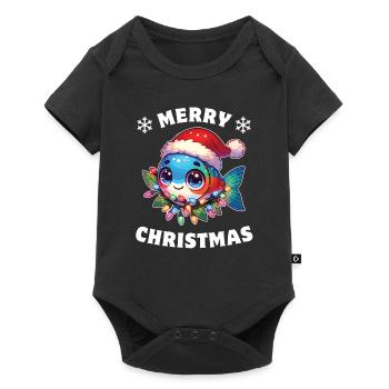 Guirlandes lumineuses de Noël Tetra Fish - Body à manches courtes Premium Bébé - noir - Devant