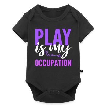 Play Is My Occupation Ergotherapeutin - Baby Premium Kurzarmbody - Schwarz - Vorne