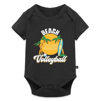 I Love Beach Volleyball - Baby Premium short-sleeve bodysuit - black - Front