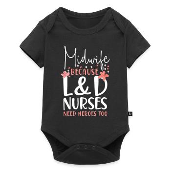 Nurse Midwife Birth Worker Midwife - Baby Premium short-sleeve bodysuit - black - Front
