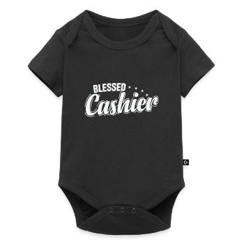 Bless Cashier Verkäufer Supermarkt - Baby Premium Kurzarmbody - Schwarz - Vorne