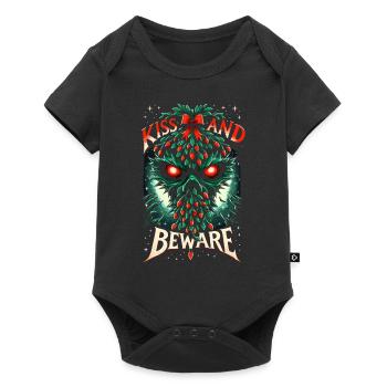 Kiss and Beware - Sinister Mistletoe - Baby Premium Kurzarmbody - Schwarz - Vorne