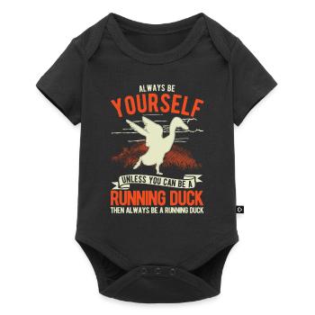 Indian Runner Duck Gift Running Duck - Baby Premium short-sleeve bodysuit - black - Front