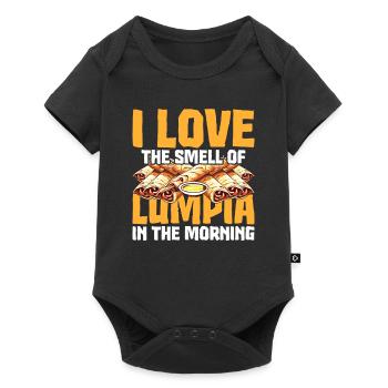 J’aime l’odeur de Lumpia le matin - Body à manches courtes Premium Bébé - noir - Devant