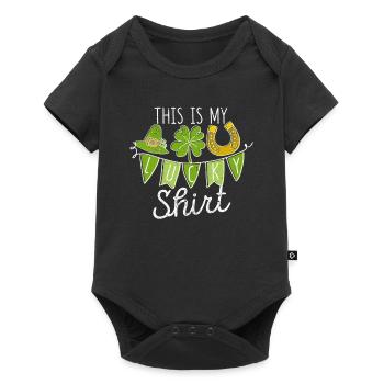C’est ma chemise porte-bonheur Saint-Patrick irlandais - Body à manches courtes Premium Bébé - noir - Devant