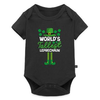 Größter Kobold der Welt St. Patrick's Day Shamrock - Baby Premium Kurzarmbody - Schwarz - Vorne