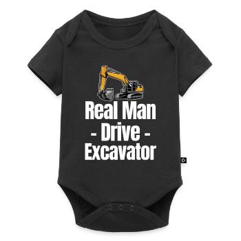 Moyenne réelle Excavatrice Excavatrice Excavatrice Excavatrice Chargeur - Body à manches courtes Premium Bébé - noir - Devant