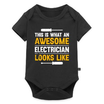 Electrician Saying Electrician's Journeyman - Baby Premium short-sleeve bodysuit - black - Front